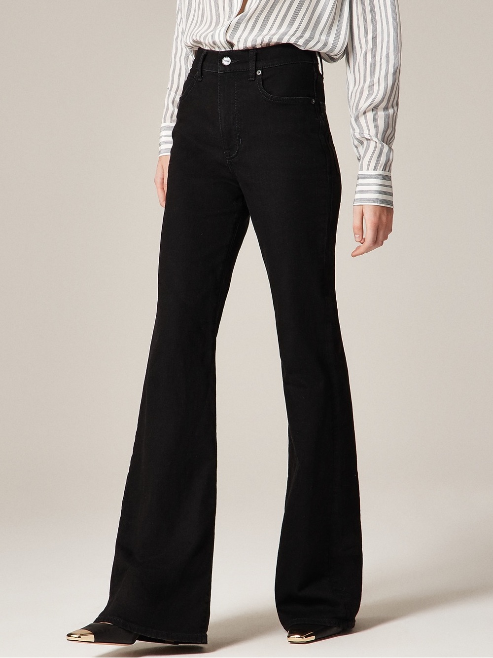 J. Crew Black High-Rise Flare Jeans - NWT